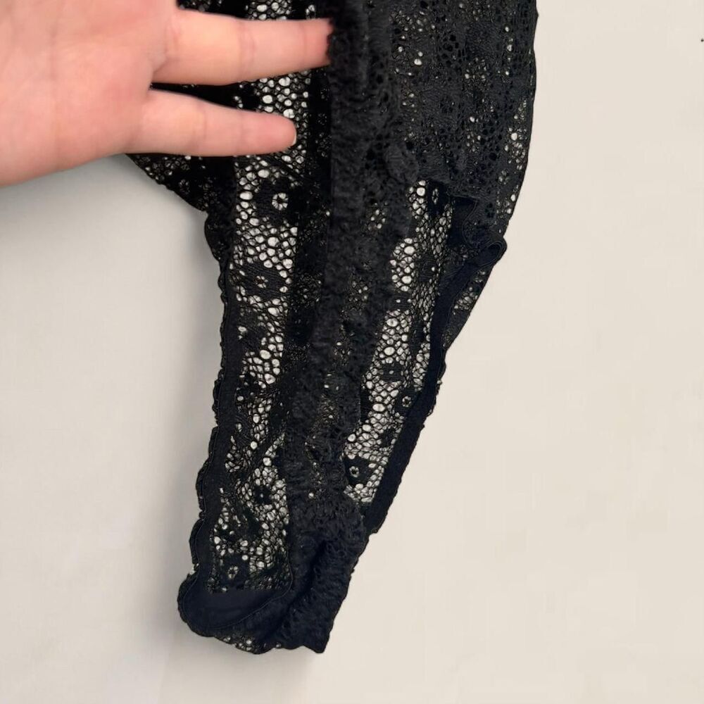 Victoria's Secret black lace bodysuit | size XS lace floral coquette goth - Picture 5 of 6